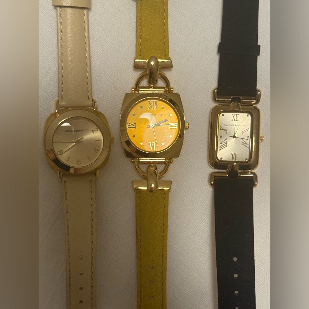 Isaac Mizrahi Qvc Watch Trio New, Never Worn Mixed Styles And Bands